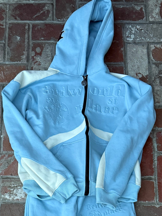 V2 ZIP-UP HOODIE [NARDO BLUE/CREAM]