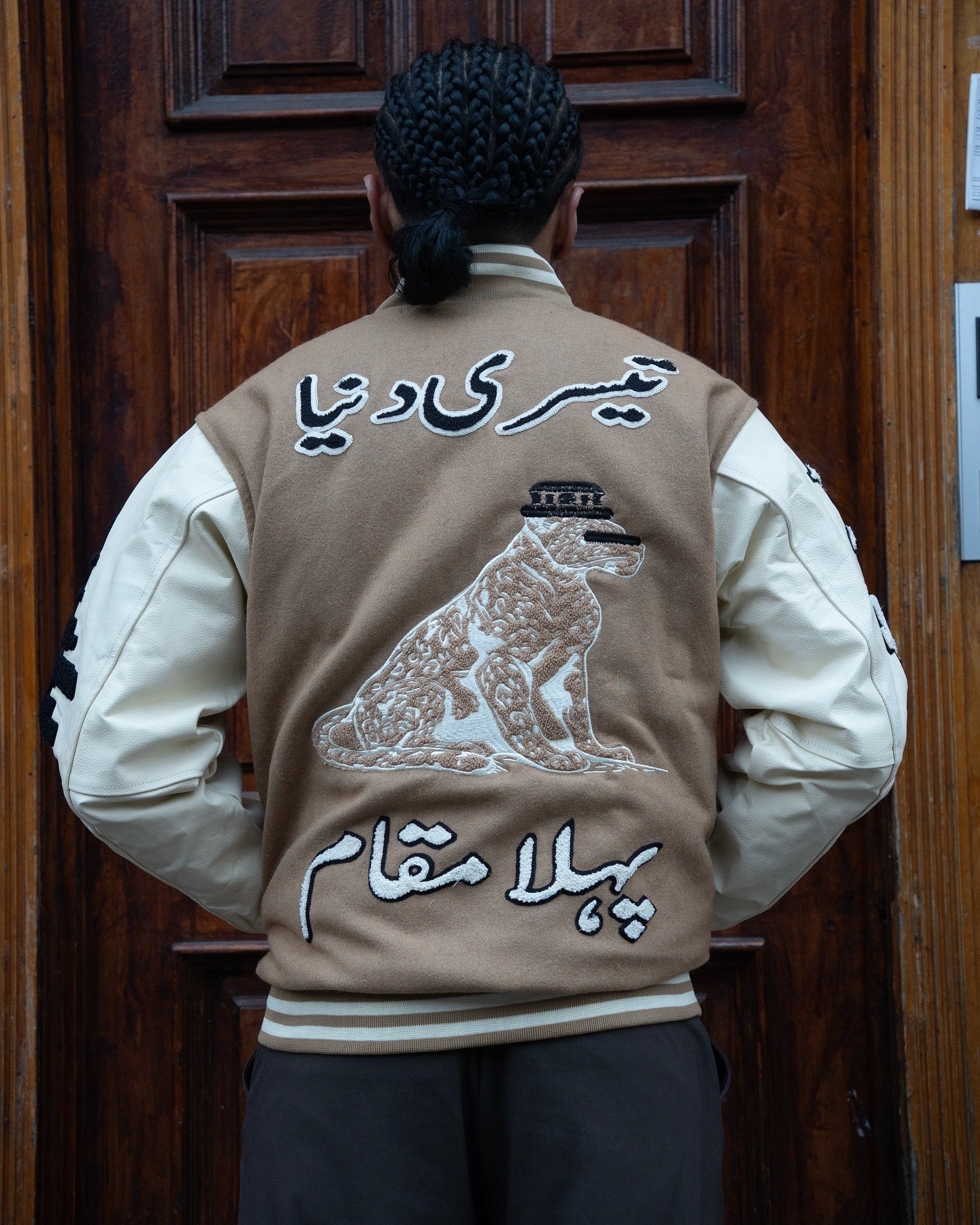 VARSITY LETTERMAN HERITAGE JACKET [BEIGE]