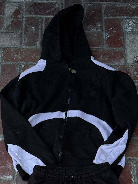 V2 ZIP-UP HOODIE [BLACK/SALMON PINK]