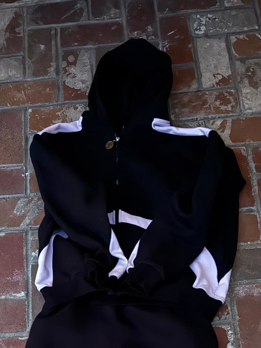 V2 ZIP-UP HOODIE [BLACK/CREAM]