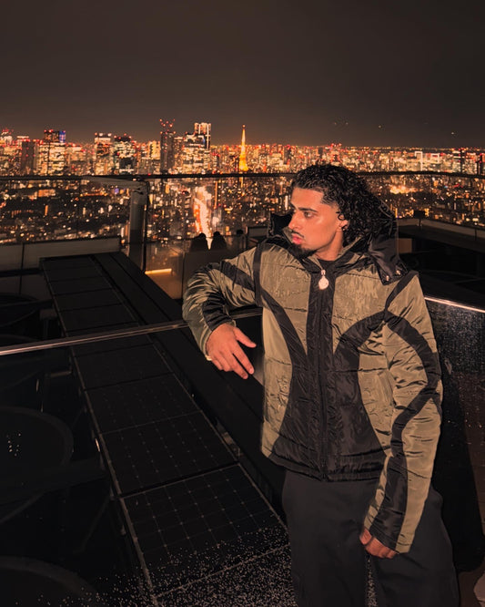 V2 PUFFER JACKET X VEST [MILITARY GREEN X BLACK]