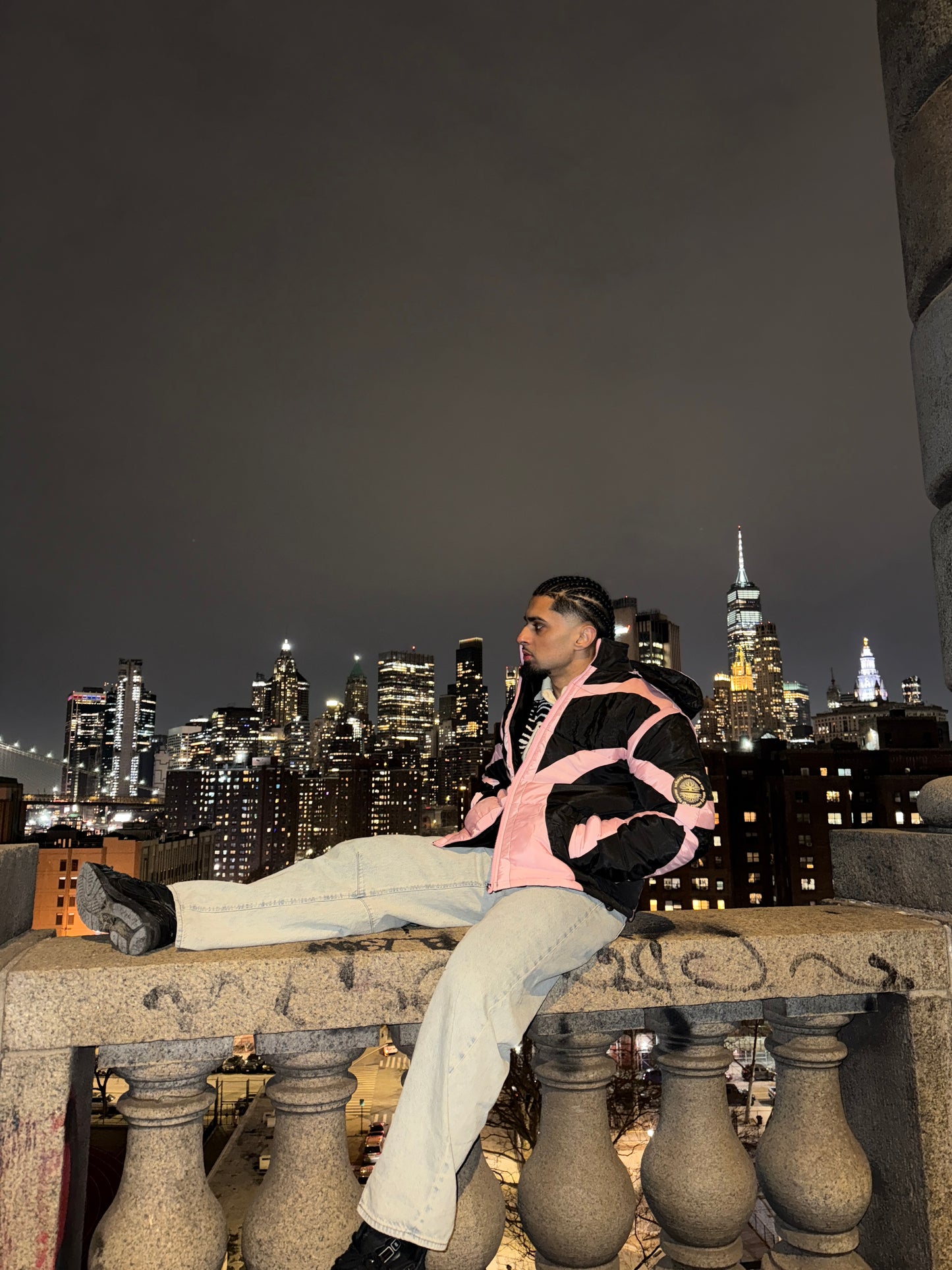 [PRE-ORDER] V2 PUFFER JACKET X VEST [BLACK X SALMON PINK]