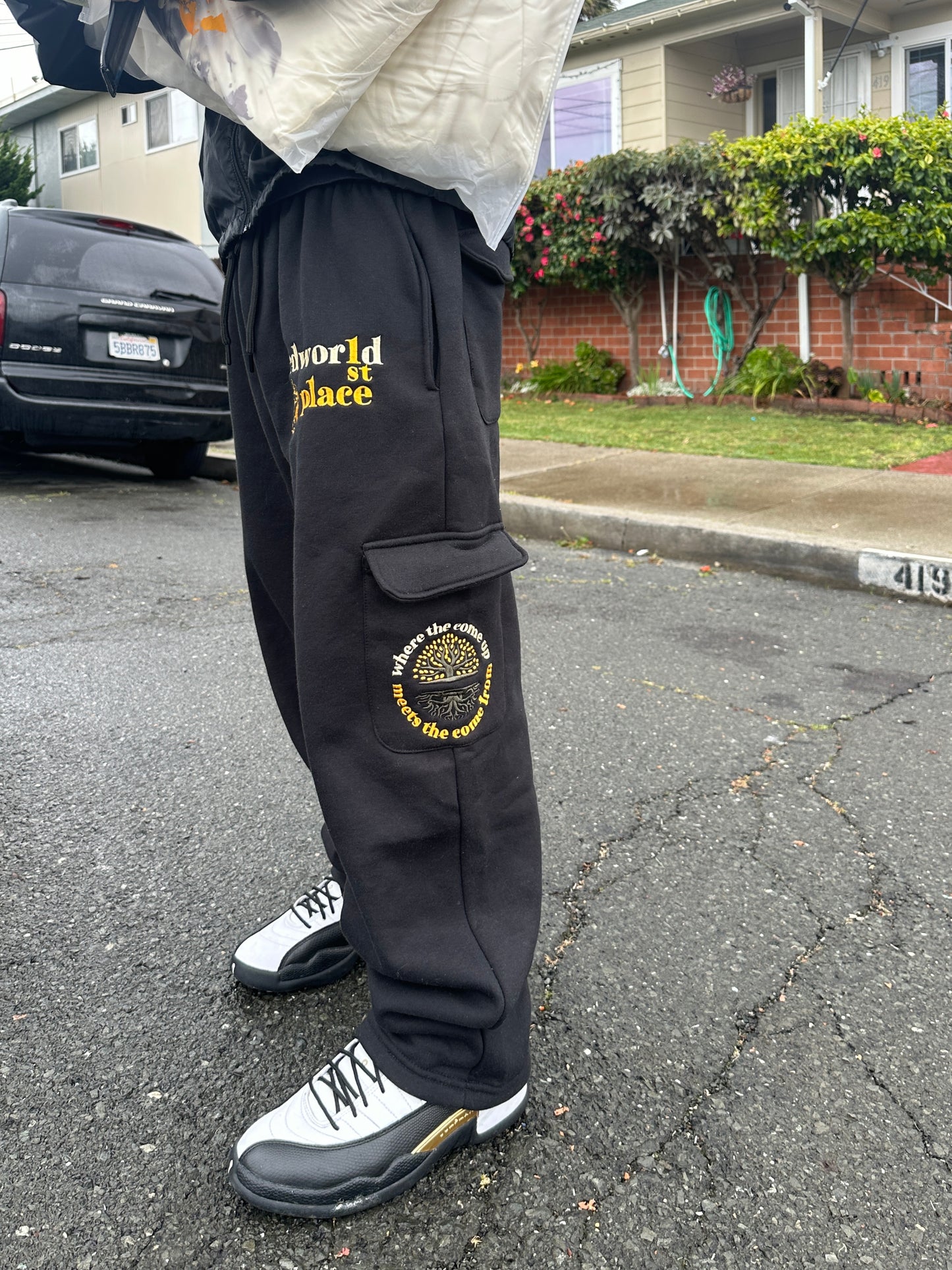 CARGO SWEATPANTS [BLACK]