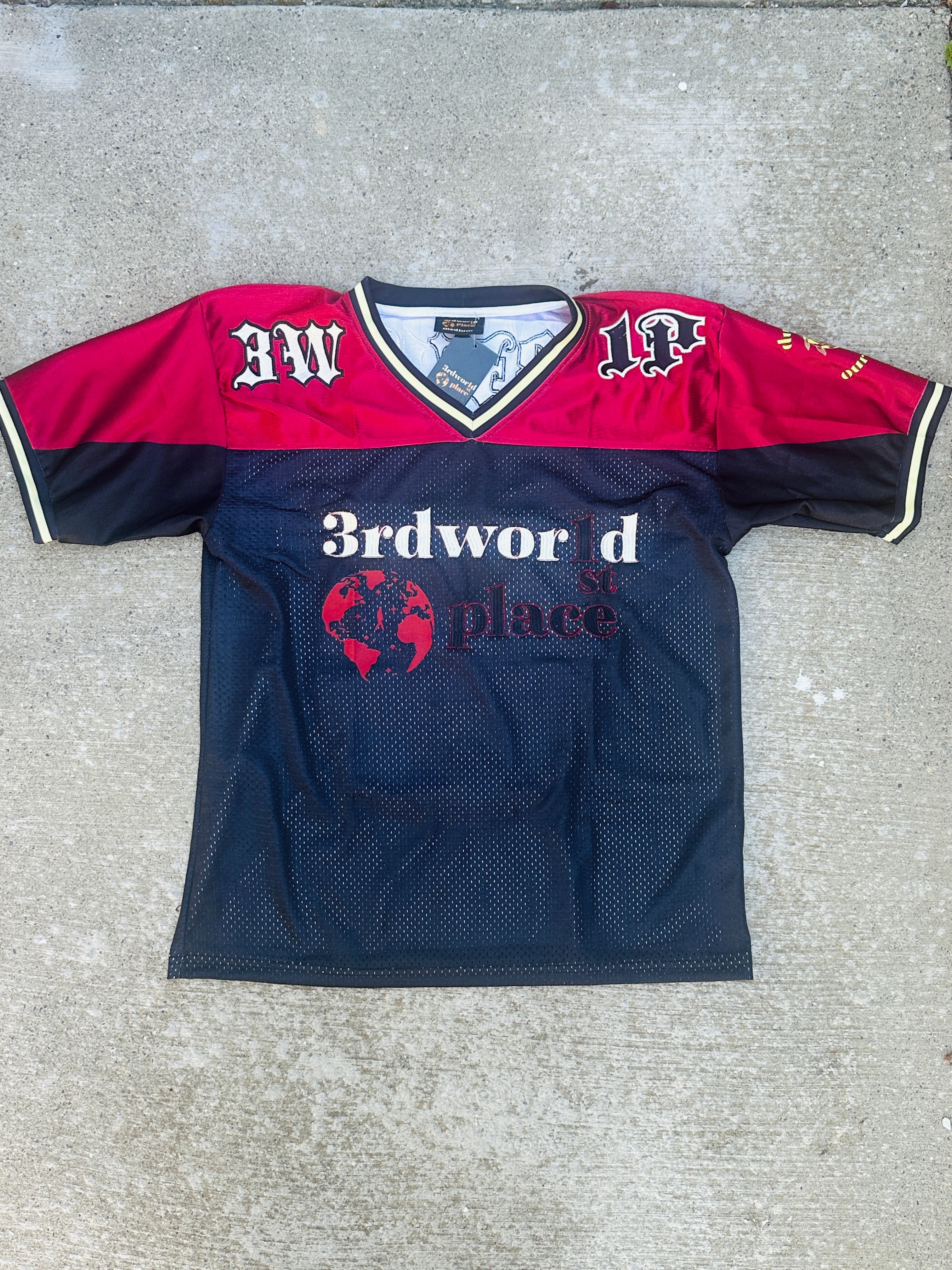 FOOTBALL JERSEY [BLACK/RED] - PRE-ORDER – 3rdworld1stplace