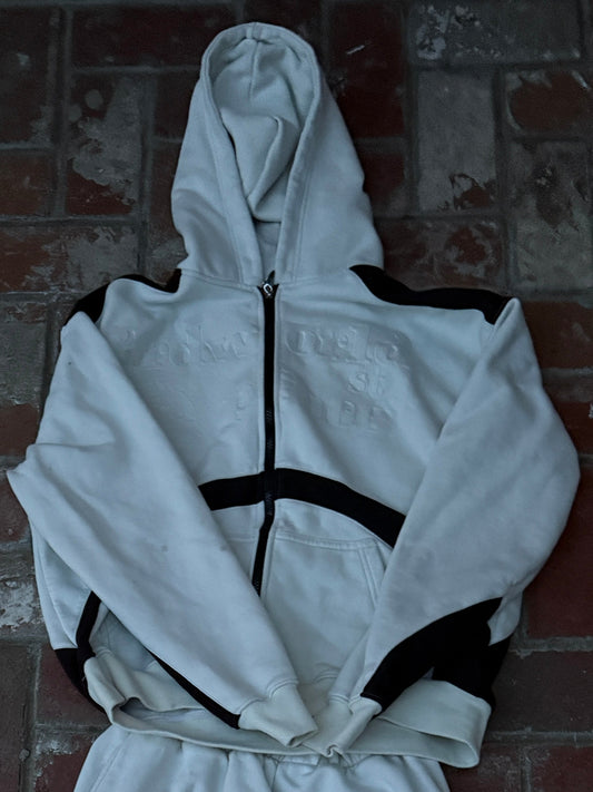 V2 ZIP-UP HOODIE [CREAM/BLACK]