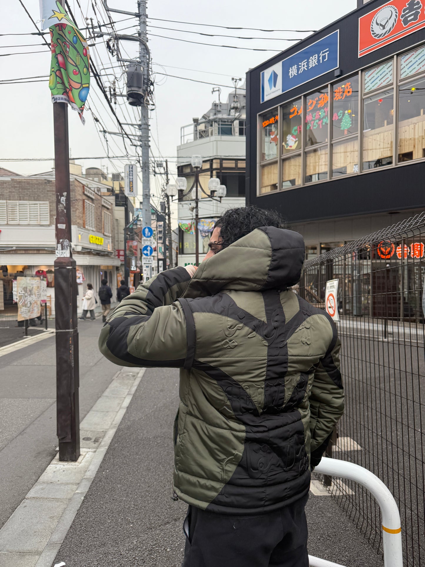 V2 PUFFER JACKET X VEST [MILITARY GREEN X BLACK]